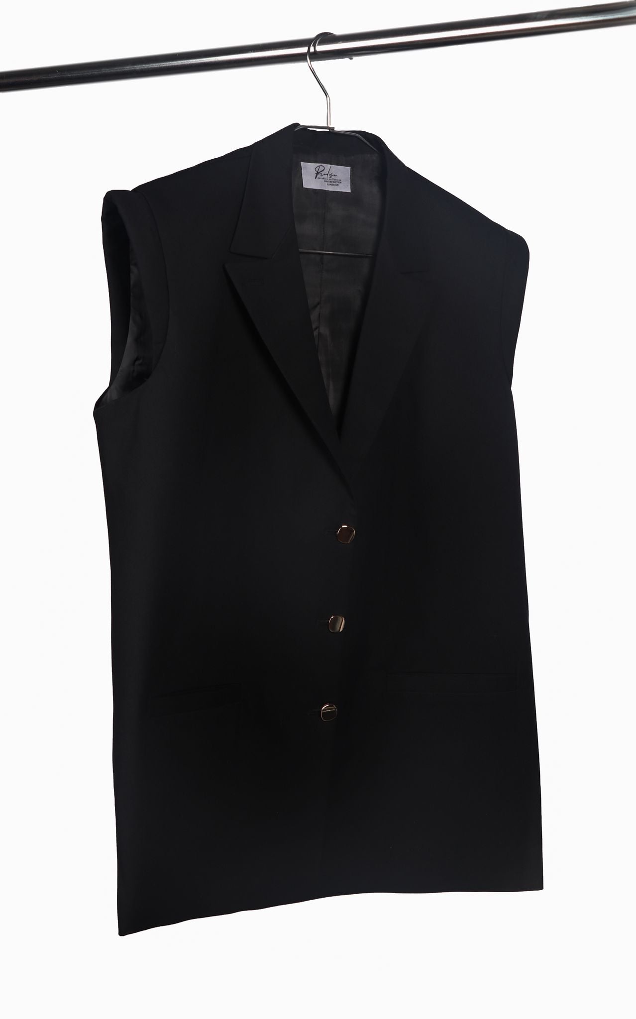 Box Design Sleeveless Blazer