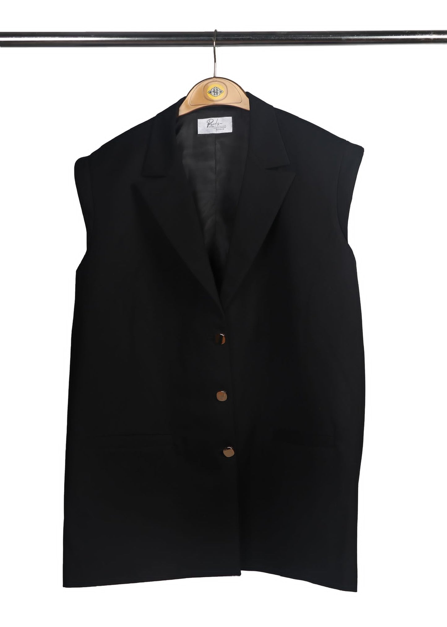 Box Design Sleeveless Blazer